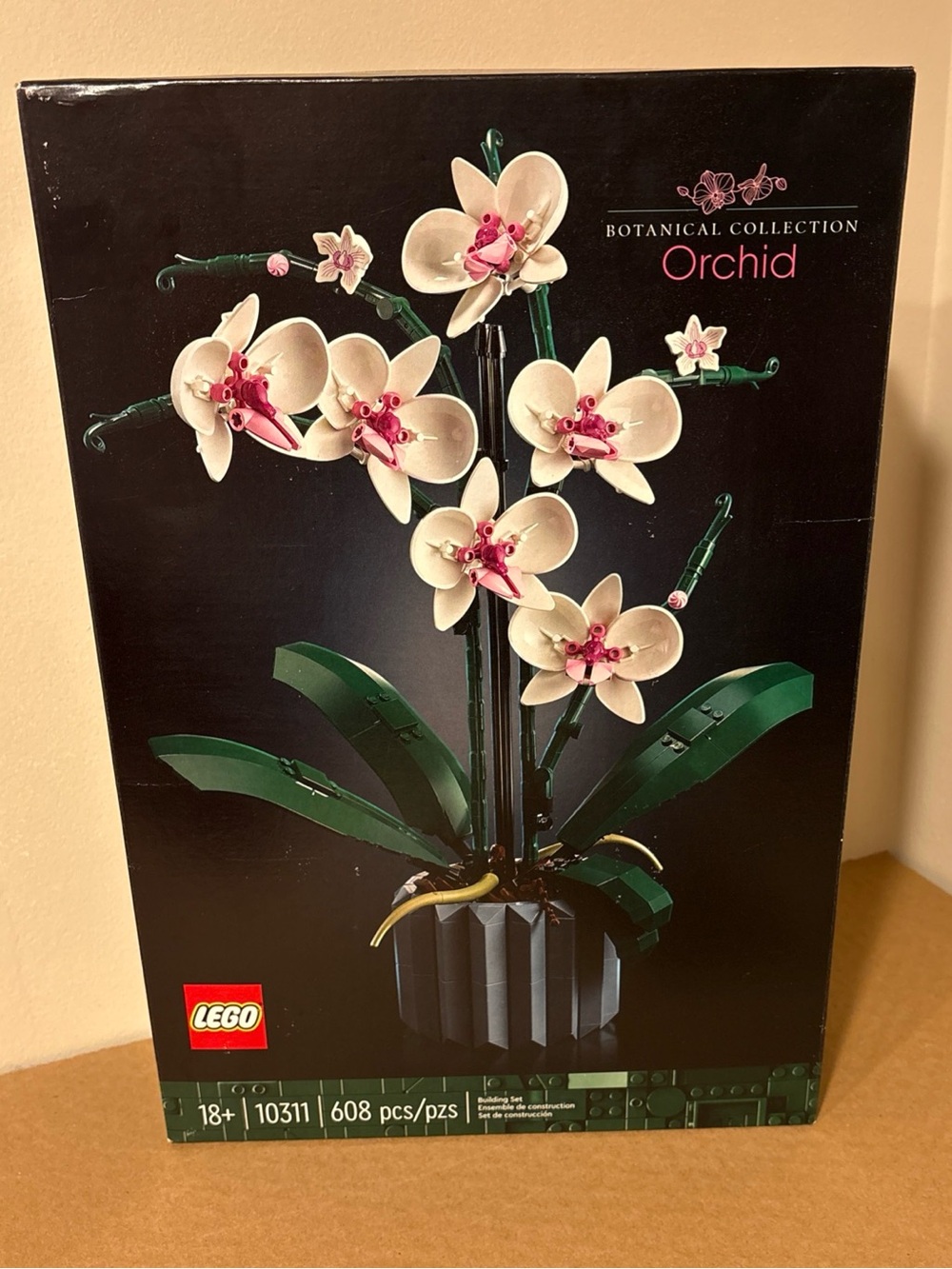 LEGO Orchid Botanical Display - White, Pink, Dark Green Retired New Sealed